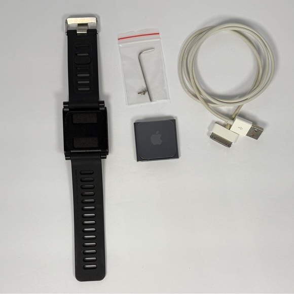 Apple iPod nano 8 GB 6th Generation Platinum with watch band black - Picture 3 of 13